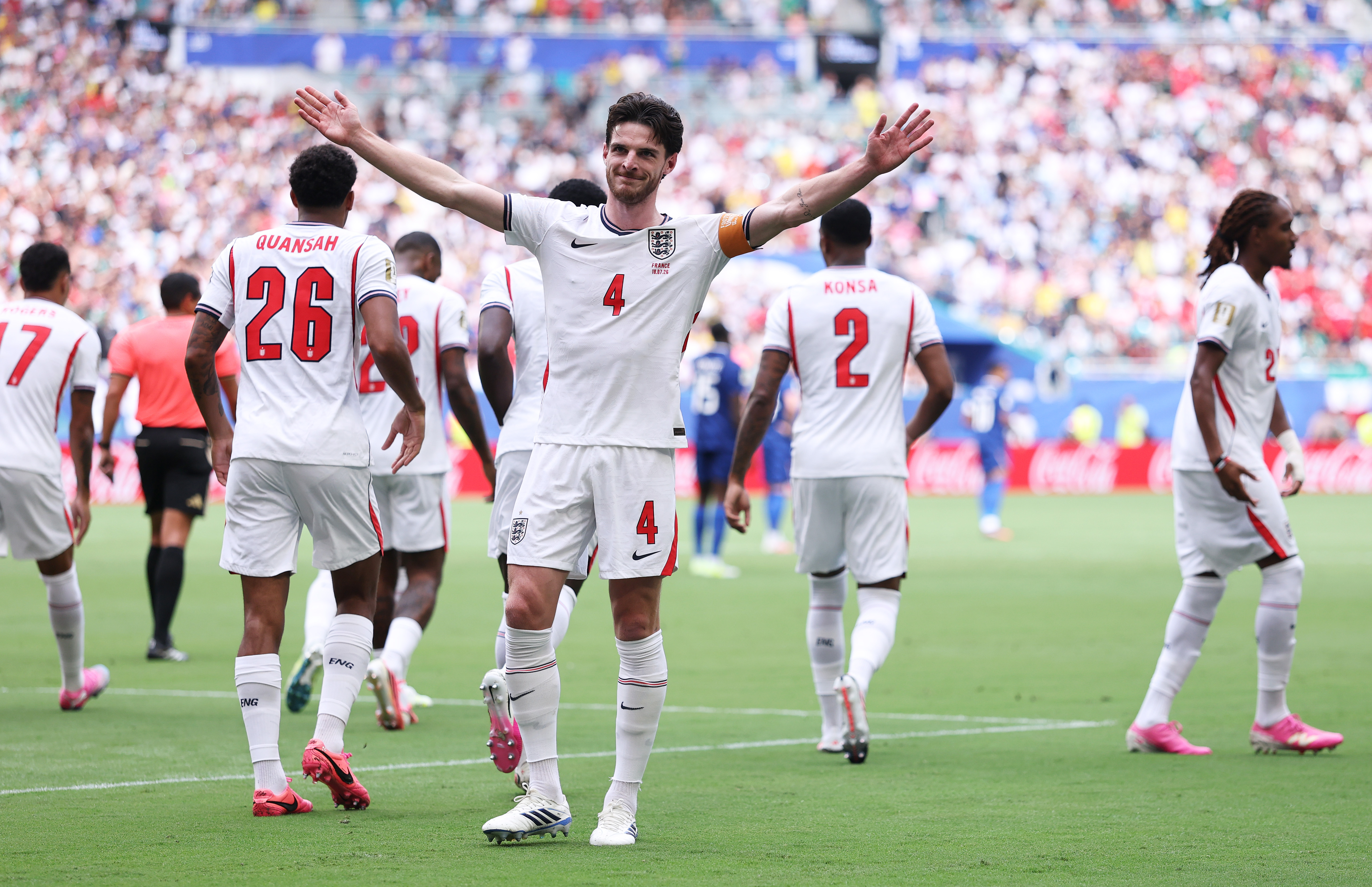 Declan Rice, jugador de la selección de Inglaterra, durante el Mundial 2026